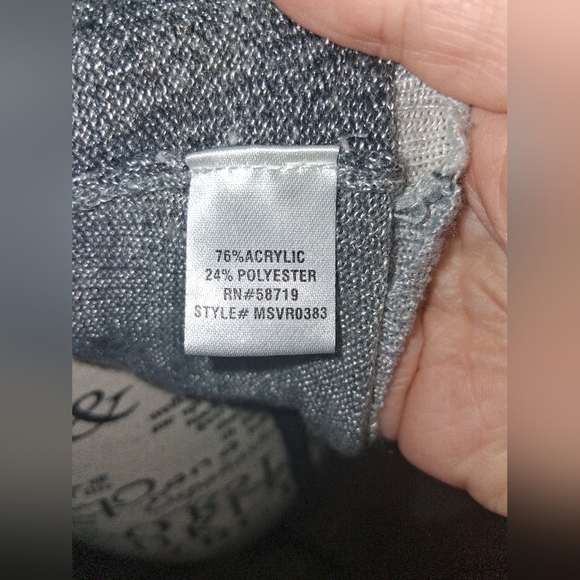 Notations Gray and Black Cardigan Medium - Picture 3 of 4